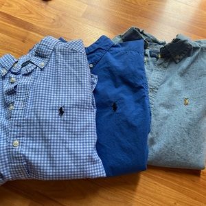 Gently used in great condition. Boys Ralph Lauren 14/16 button up dress shirts